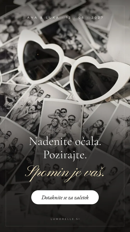 Primer začetnega zaslona: očala